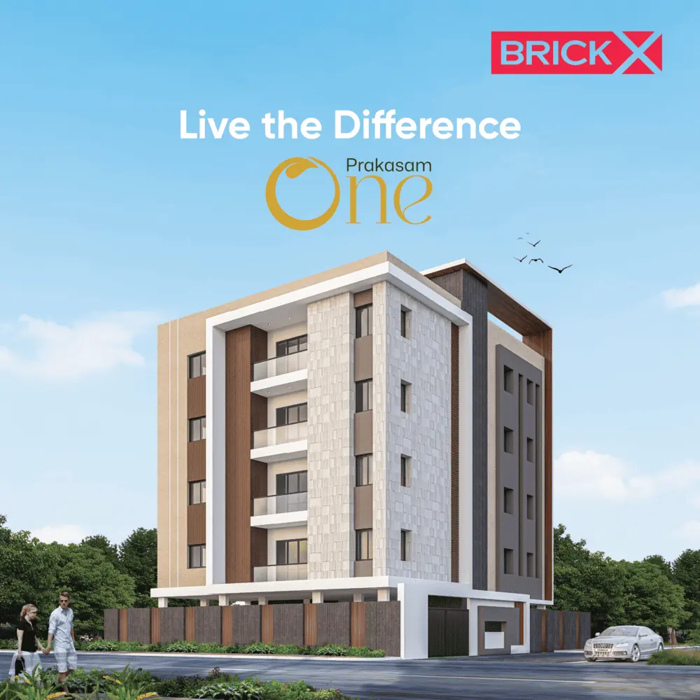 BrickX Prakasam One modern residential apartment building exterior.